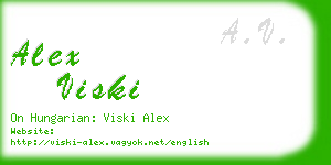 alex viski business card